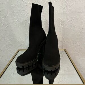 Zara Black Sock Combat Boots